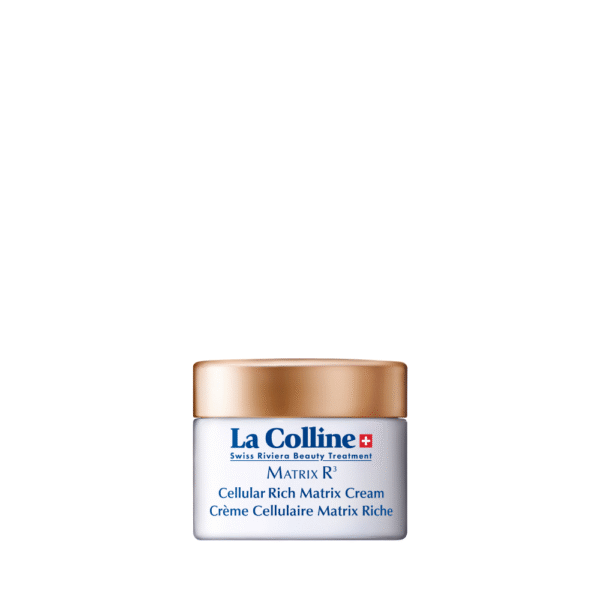 Potje La Colline Matrix R3 Cellular Rich Matrix Cream van 50 ml met goudkleurige dop.