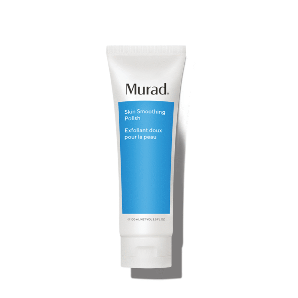 Tube van Murad Skin Smoothing Polish exfoliant tegen een witte achtergrond.