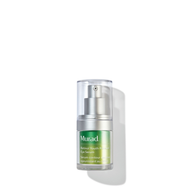 Flacon Murad Retinol Youth Renewal Eye Serum met pompje en transparante dop.