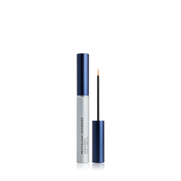 Wimperconditioner RevitaLash Advanced met open applicator en blauwe dop.